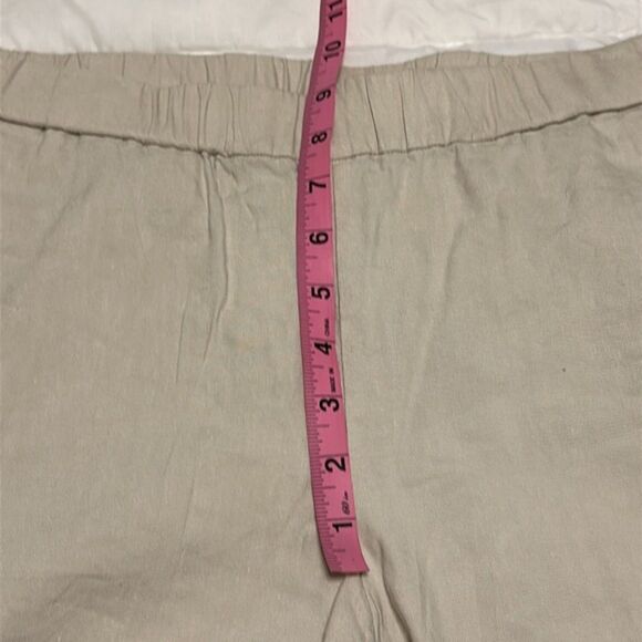J Jill Linen Stretch Pullon Pants Womens Small Elastic Waist Beachy Vacation - Picture 12 of 13
